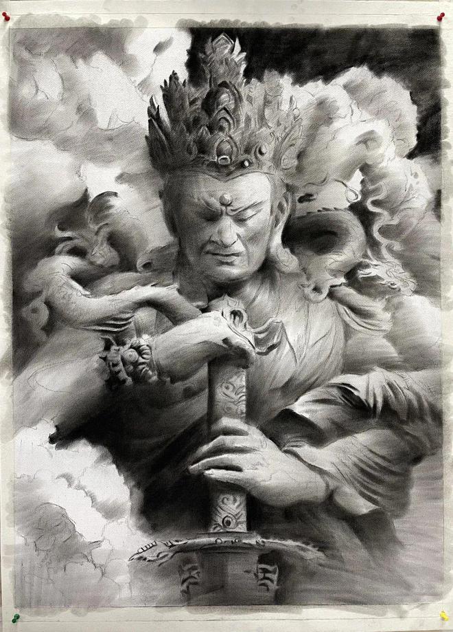 全开四大天王中长期纹身素描(图1)